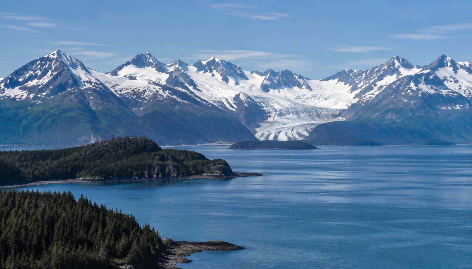 Glaciated peaks above Kachemak Bay